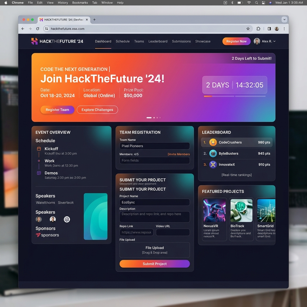 Techgium – Hackathon Platform